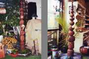 Garden totem poles